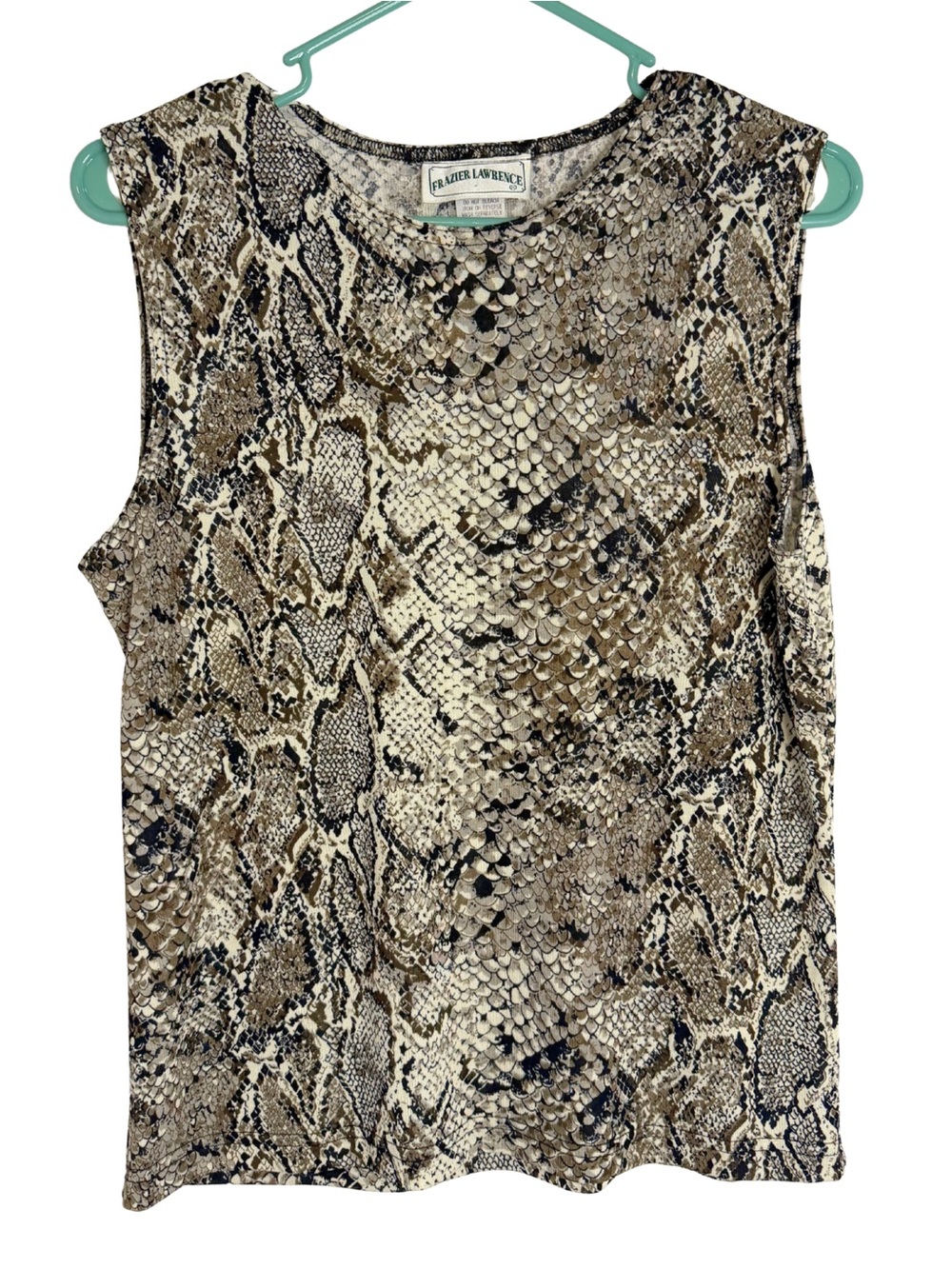 3/$20 Frazier Lawrence Snake Skin Print Sleeveless Blouse